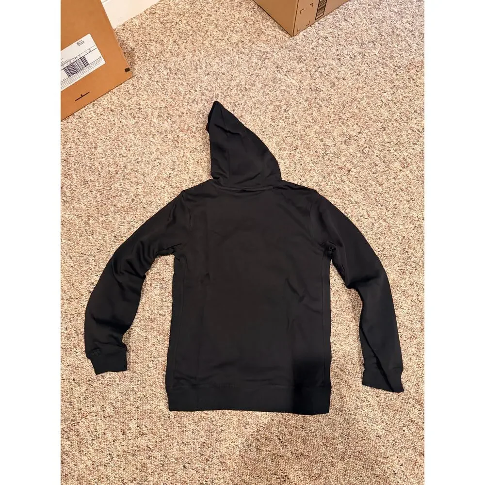 Nike Hoodie Boy Medium Black Pullover Fleece Swoosh Logo Sweatshirt Kid